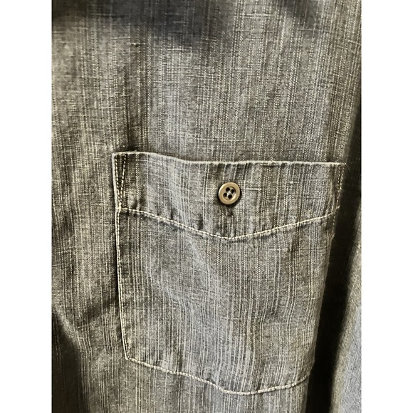 Carbon2Cobalt Eclipse Denim Button Down Collared One Pocket Shirt Men's XXL 2XL - Picture 4 of 8